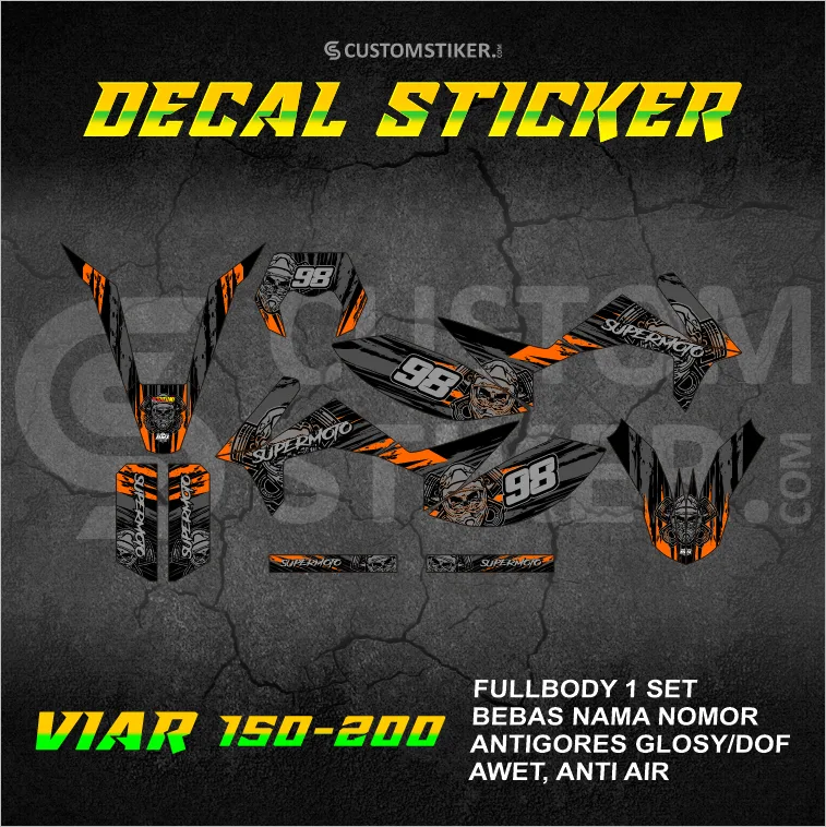 DECAL VIAR 150-200 SE/GT (003) STIKER CROSS X CX FULLBODY