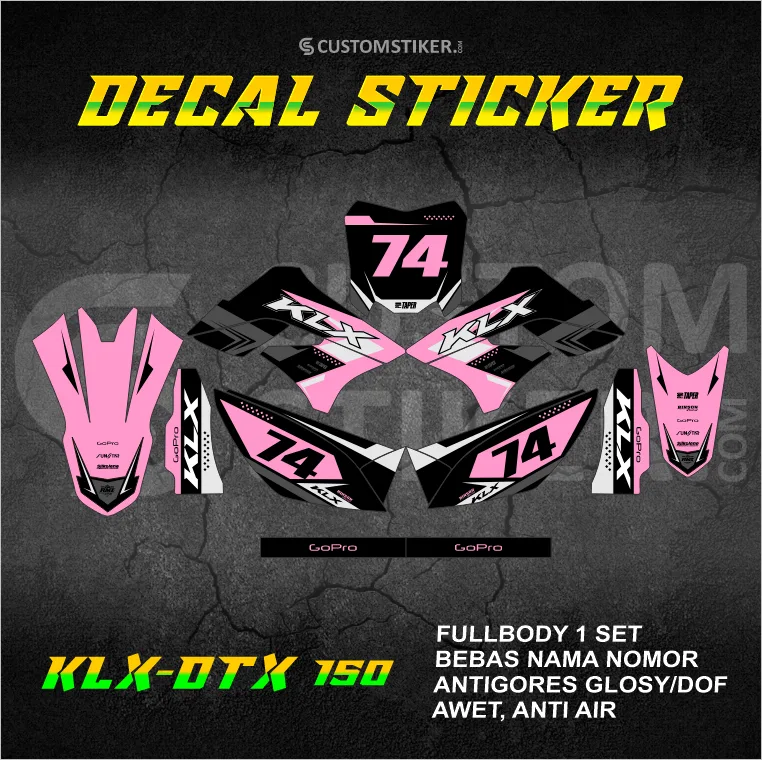 DECAL KLX 150 S 2009-2015 (002) STIKER KAWASAKI LX L DTX DTRACKER OLD LAMA 2010 2011 2012 2013 2014 FULLBODY