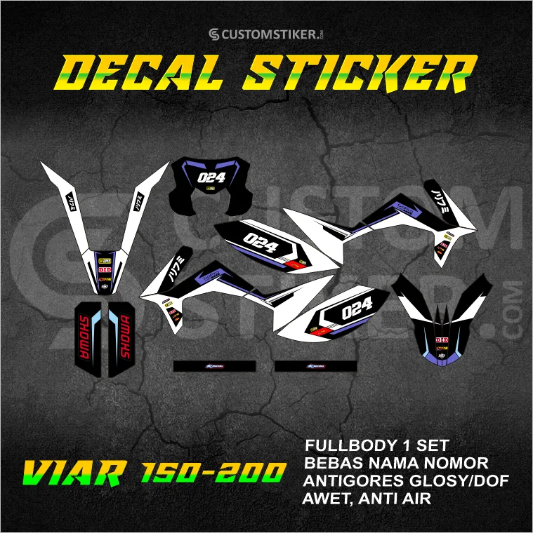 DECAL VIAR 150-200 SE/GT (005) STIKER CROSS X CX FULLBODY