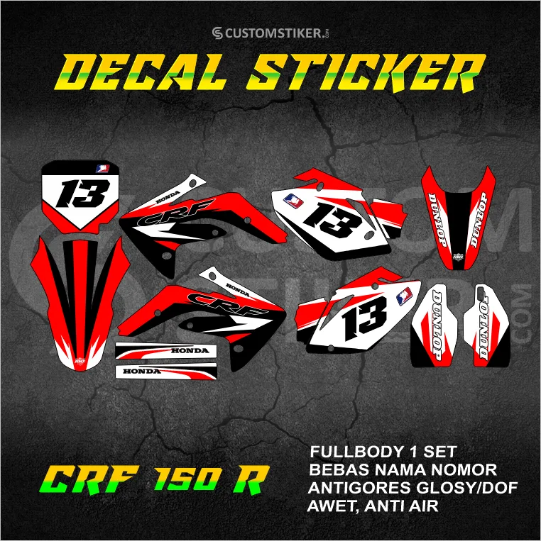 DECAL CRF 150 R (004) STIKER HONDA FULLBODY