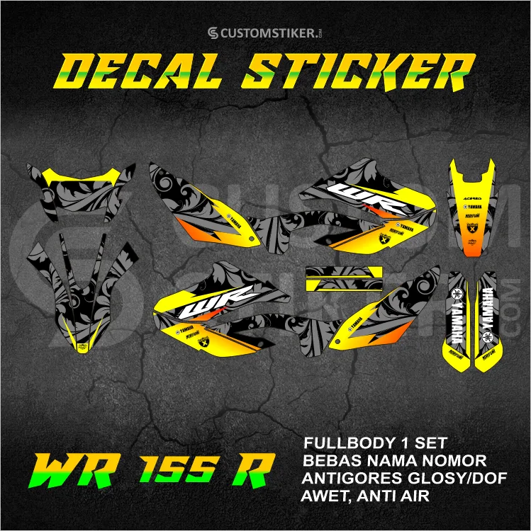 DECAL WR 155 R 2019-2025 (004) STIKER YAMAHA 2020 2021 2022 2023 2024 FULLBODY