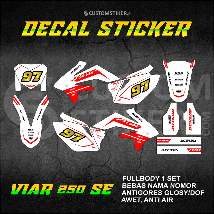 DECAL VIAR 250 SE (002) STIKER CROSS X CX FULLBODY