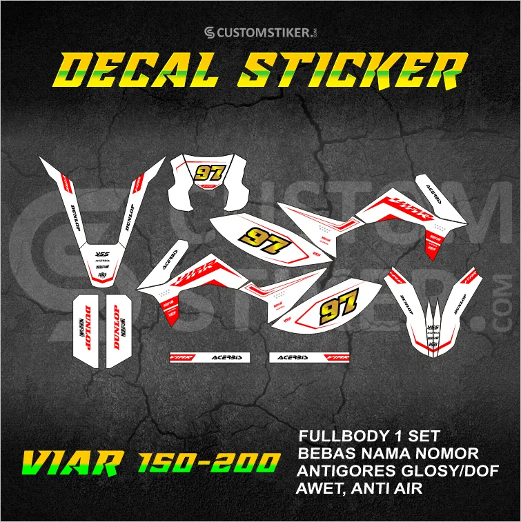 DECAL VIAR 150-200 SE/GT (001) STIKER CROSS X CX FULLBODY