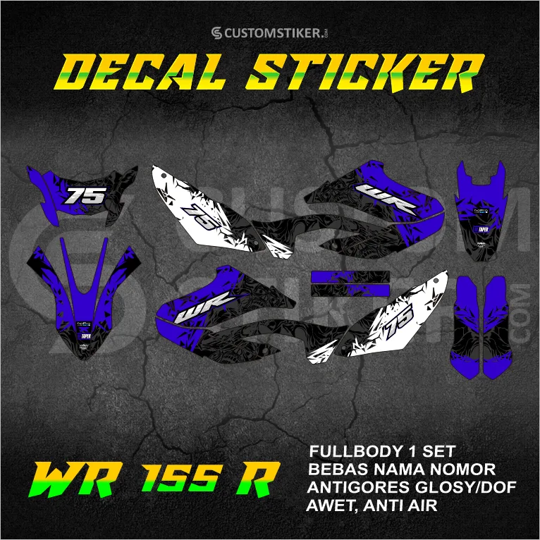 DECAL WR 155 R 2019-2025 (002) STIKER YAMAHA 2020 2021 2022 2023 2024 FULLBODY