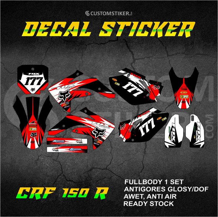 DECAL CRF 150 R STIKER READY STOCK HONDA FULLBODY