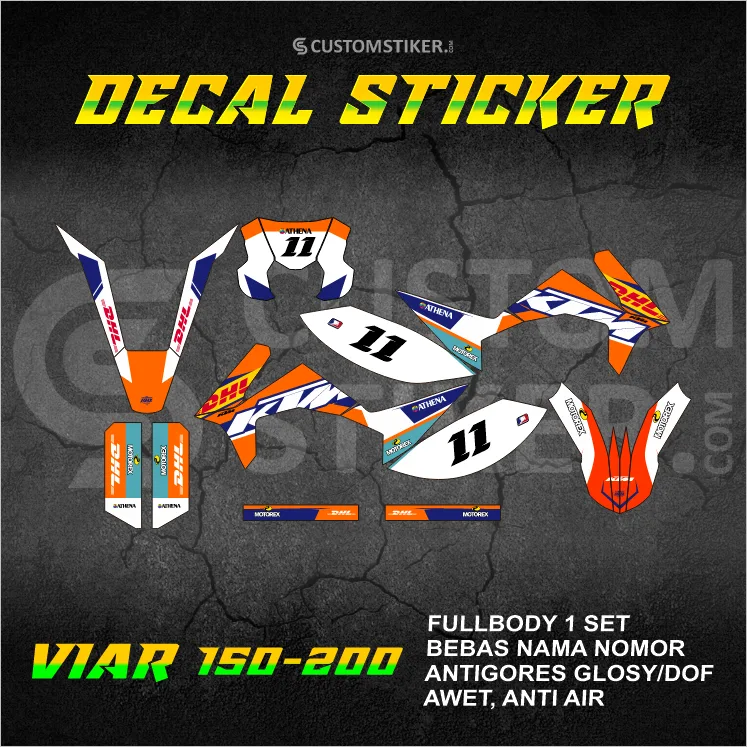 DECAL VIAR 150-200 SE/GT (025) STIKER CROSS X CX KTM FULLBODY