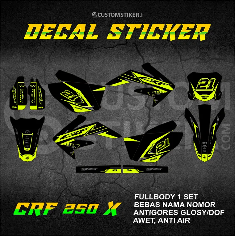 DECAL CRF 250 X (004) STIKER HONDA FULLBODY