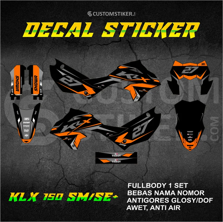 DECAL KLX 150 SM 2023-2026 (008) STIKER KAWASAKI LX S SE+ NEW 2024 2025 FULLBODY