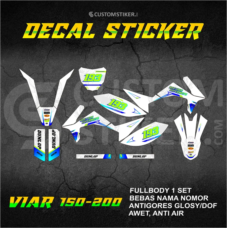 DECAL VIAR 150-200 SE/GT (021) STIKER CROSS X CX BROTHER SUPERMOTO FULLBODY