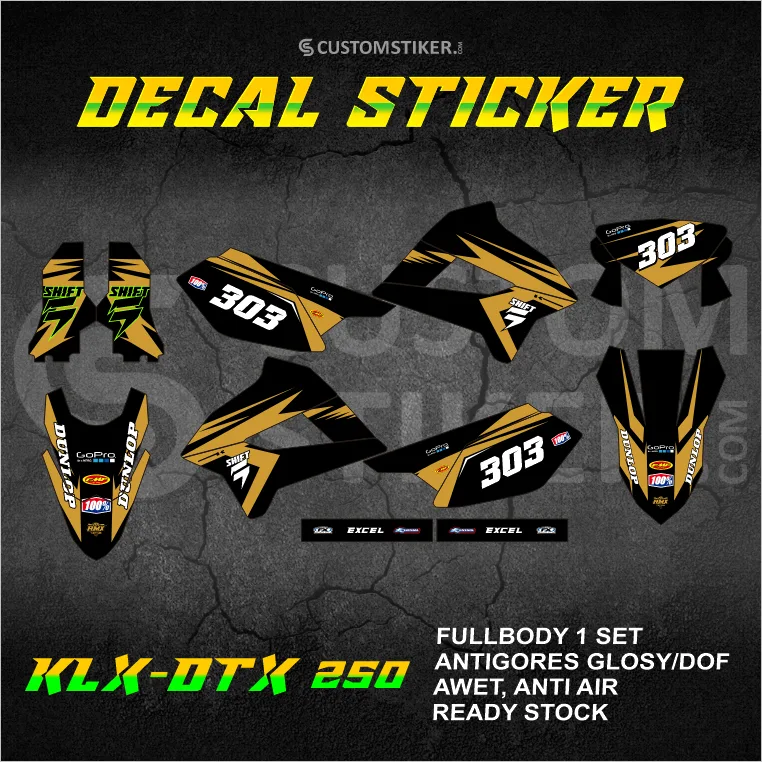 DECAL KLX 250 S STIKER READY STOCK KAWASAKI LX DTRACKER DTX D-TRACKER FULLBODY