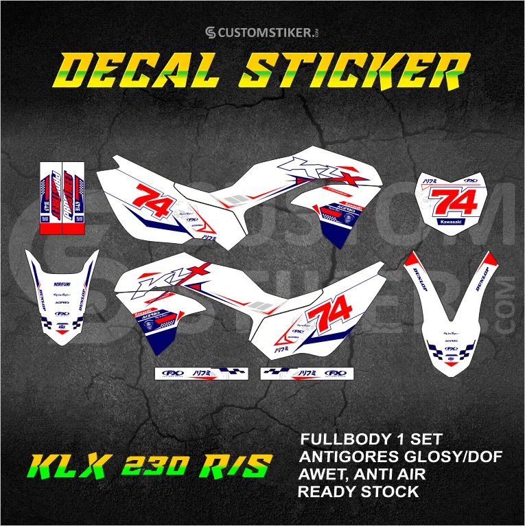 DECAL KLX 230 S 2019-2024 STIKER READY STOCK KAWASAKI LX R 2020 2021 2022 2023 FULLBODY