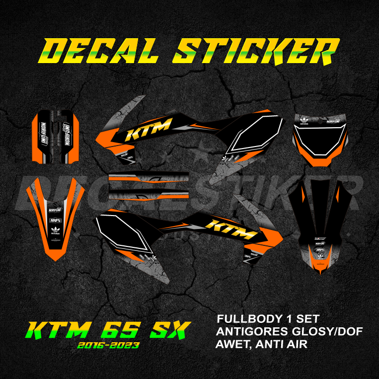 Decal Sticker KTM 65 SX Fullbody Anti Gores Glossy